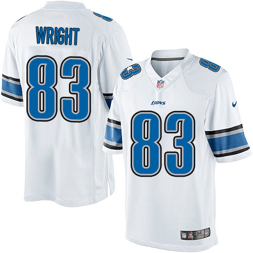 Youth Limited Tim Wright Nike Jersey White Road - #83 NFL Detroit Lions